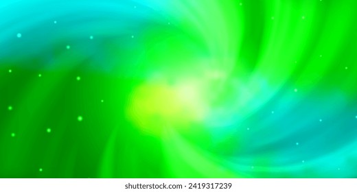Light Blue, Green vector layout with bright stars. Modern geometric abstract illustration with stars. Theme for cell phones.