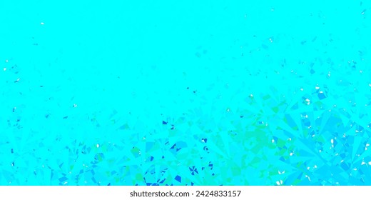 Light blue, green vector layout with triangle forms. Outstanding abstract illustration with range of colorful triangles. Design for your wallpapers.