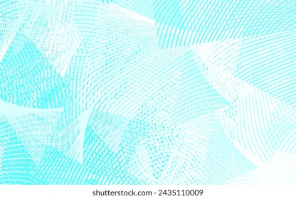 Azul claro, diseño de vector verde con líneas planas. Ilustración brillante colorida con líneas en plantilla abstracta. Plantilla para sus hermosos fondos.