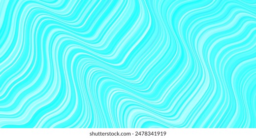 Light Blue, Green vector layout with wry lines. Illustration in halftone style with gradient curves. Pattern for ads, commercials.