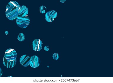 Light blue, green vector layout with circle shapes. Modern abstract illustration with colorful water drops. Pattern for beautiful websites.