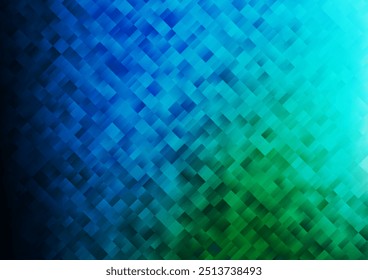 Azul claro, diseño de Vector verde con líneas, rectángulos. Diseño decorativo en estilo abstracto con rectángulos. La Plantilla se puede utilizar como fondo.