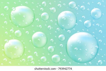Light Blue, Green vector layout with circle shapes. Modern abstract illustration with colorful water drops. The pattern can be used for aqua ad, booklets.