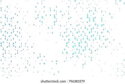 Light Blue, Green vector layout with algebra elements. Illustration with Numeral symbols on abstract template. The pattern can be used for school, grammar websites.