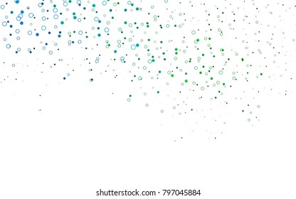 Light Blue, Green vector  layout with circle shapes. Blurred bubbles on abstract background with colorful gradient. New design for ad, poster, banner of your website.