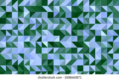 Light Blue, Green vector low poly pattern. Glitter abstract illustration with an elegant design. The template can be used as a background for cell phones.