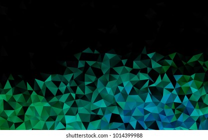 Light Blue, Green vector low poly pattern. Triangular geometric sample with gradient.  Triangular pattern for your business design.