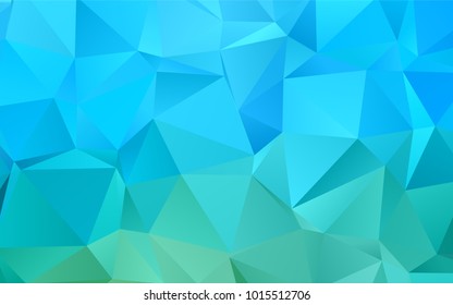 Light Blue, Green vector low poly background. An elegant bright illustration with gradient. The textured pattern can be used for background.