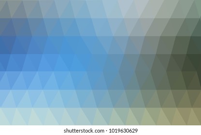 Light Blue, Green vector Low poly crystal background. Polygon design pattern. Low poly illustration, low polygon background.