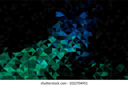 Light Blue, Green vector low poly pattern. A vague abstract illustration with gradient. Brand-new style for your business design.