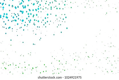 Light Blue, Green vector low poly background. A sample with a polygonal design. Illustration in polygonal style with repeating squares