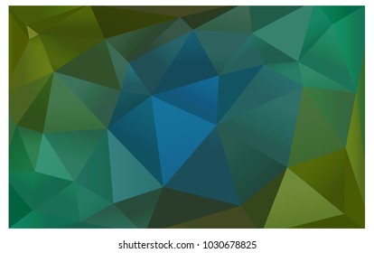 Light Blue, Green vector Low poly crystal background. Polygon design pattern. Low poly illustration, low polygon background.