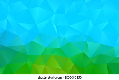 Light Blue, Green vector low poly template. Shining colored illustration in a brand-new style. The template can be used as a background for cell phones.