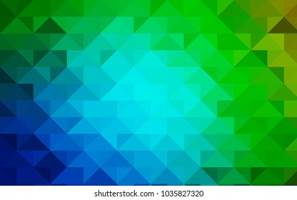 Light Blue, Green vector low poly pattern. Modern geometrical abstract illustration with gradient. The textured pattern can be used for background.