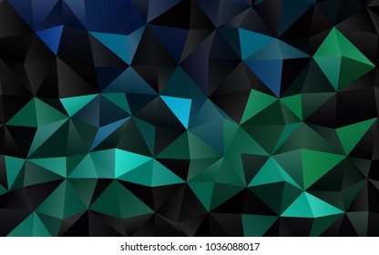 Light Blue, Green vector low poly background. Colorful abstract illustration with gradient. A completely new design for your business.