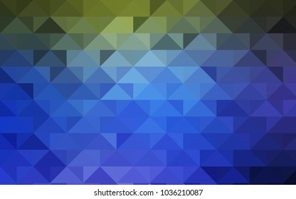 Light Blue, Green vector low poly pattern. Shining illustration, which consist of triangles. A completely new design for your business.