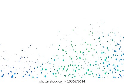 Light Blue, Green vector low poly background. A sample with a polygonal design. Illustration in polygonal style with repeating squares