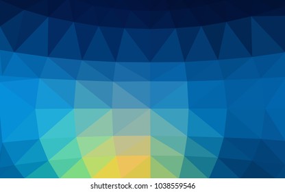 Light Blue, Green vector Low poly crystal background. Polygon design pattern. Low poly illustration, low polygon background.