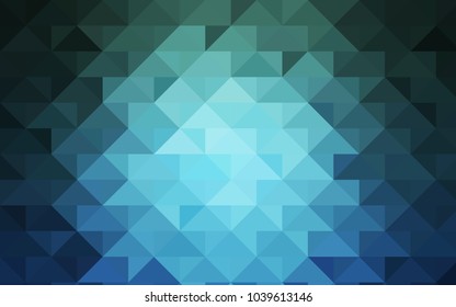 Light Blue, Green vector low poly pattern. A sample with polygonal shapes. The textured pattern can be used for background.
