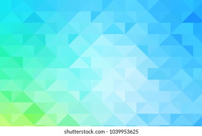 Light Blue, Green vector low poly template. Brand-new colored illustration in blurry style with gradient. The completely new template can be used for your brand book.