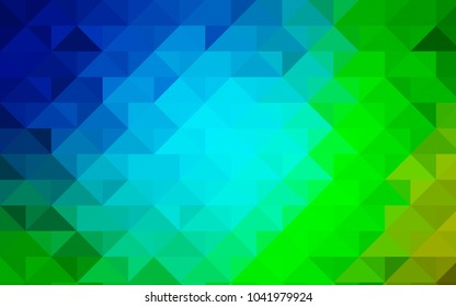 Light Blue, Green vector low poly template. Colorful abstract illustration with gradient. The best triangular design for your business.