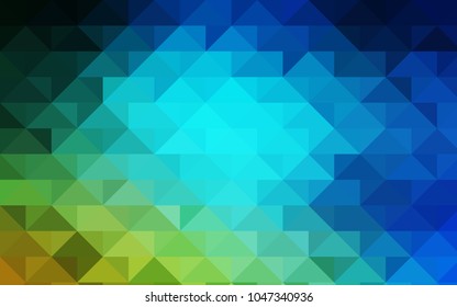 Light Blue, Green vector low poly pattern. Brand-new colored illustration in blurry style with gradient. The completely new template can be used for your brand book.