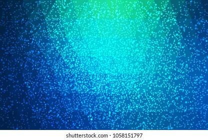 Light Blue, Green vector low poly crystal background with snowflakes. Polygon christmas design pattern . Low poly illustration of New Year celebration.