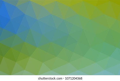 Light Blue, Green vector low poly layout. Modern geometrical abstract illustration with gradient. Triangular pattern for your business design.