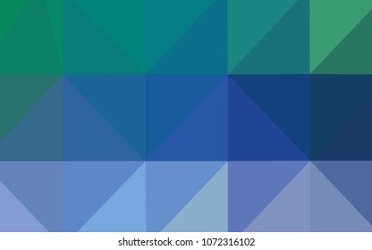 Light Blue, Green vector low poly texture. Polygonal abstract illustration with gradient. Brand-new style for your business design.