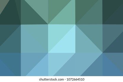 Light Blue, Green vector low poly cover. Colorful illustration in polygonal style with gradient. The polygonal design can be used for your web site.