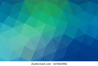 Light Blue, Green vector low poly layout. Modern geometrical abstract illustration with gradient. The template for cell phone's backgrounds.