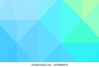 Light Blue, Green vector low poly layout. Colorful abstract illustration with gradient. Triangular pattern for your business design.