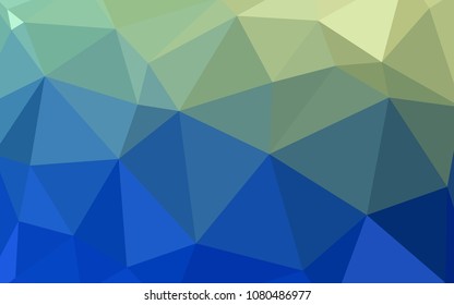Light Blue, Green vector low poly cover. Elegant bright polygonal illustration with gradient. Completely new template for your banner.