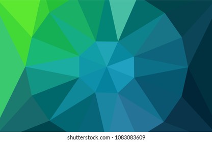 Light Blue, Green vector low poly texture with a diamond. Shining colorful illustration with triangles. Polygonal design for your web site.