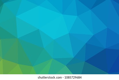 Light Blue, Green vector low poly cover. Shining colorful illustration with triangles. Template for cell phone's backgrounds.