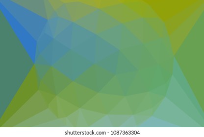 Light Blue, Green vector low poly cover with a diamond. Colorful abstract illustration with triangles. Brand new design for your business.