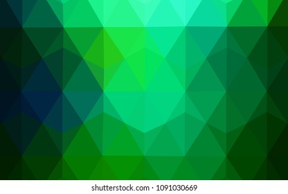Light Blue, Green vector low poly cover. Colorful illustration in polygonal style with gradient. Brand new design for your business.