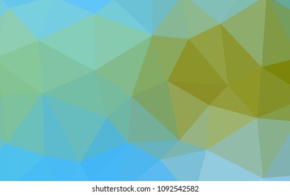 Light Blue, Green vector low poly cover. Triangular geometric sample with gradient.  A new texture for your web site.