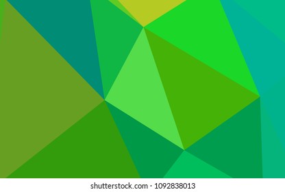 Light Blue, Green vector low poly cover. Geometric illustration in Origami style with gradient.  Brand new design for your business.