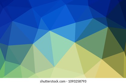 Light Blue, Green vector low poly cover. A completely new color illustration in a polygonal style. Textured pattern for your backgrounds.