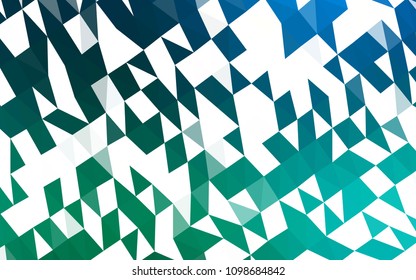Light Blue, Green vector low poly template. A completely new color illustration in a vague style. The best triangular design for your business.
