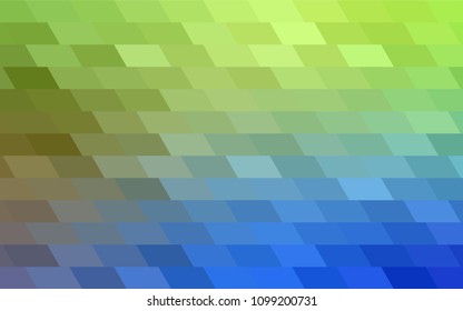 Light Blue, Green vector low poly background. A sample with a polygonal design. Illustration in polygonal style with repeating squares
