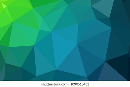 Light Blue, Green vector low poly texture. A completely new color illustration in a polygonal style. Brand new design for your business.