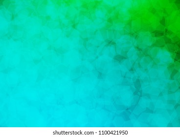 Light Blue, Green vector low poly background. Brand new colored illustration in blurry style with gradient. Brand new style for your business design.