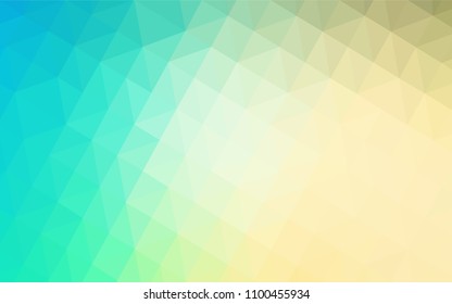 Light Blue, Green vector low poly texture. Creative geometric illustration in Origami style with gradient. New template for your brand book.