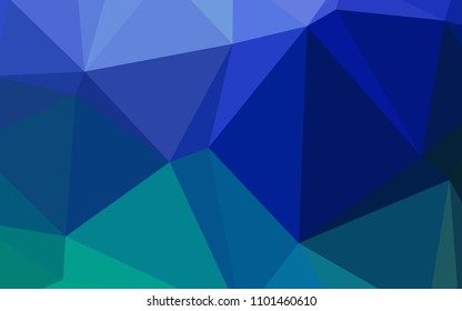 Light Blue, Green vector low poly texture. Elegant bright polygonal illustration with gradient. The best triangular design for your business.