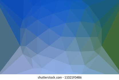 Light Blue, Green vector low poly texture with a diamond. Illustration in abstract style with triangles. A completely new design for your leaflet.