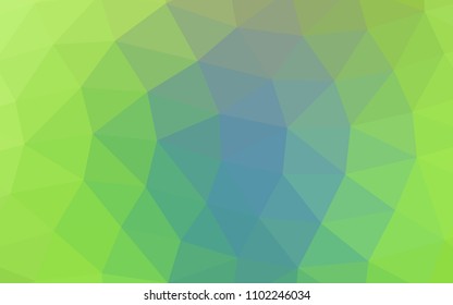 Light Blue, Green vector low poly low poly. Colorful illustration in abstract style with gradient. The textured pattern can be used for background.