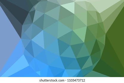 Light Blue, Green vector low poly cover with a diamond. Illustration in Origami style with gradient. Brand new style for your business design.