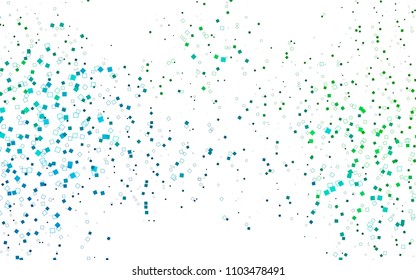 Light Blue, Green vector low poly background. A sample with a polygonal design. Illustration in polygonal style with repeating squares
